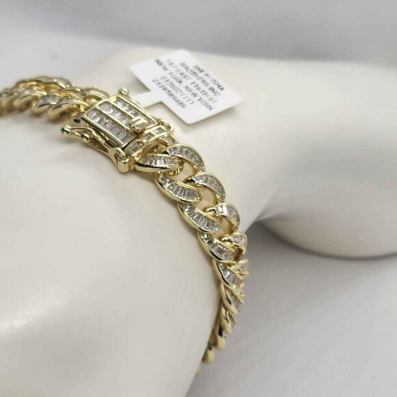 Brand New   Sterling Silver 925 Cubic link  Style   Bracelet - Picture 1 of 4